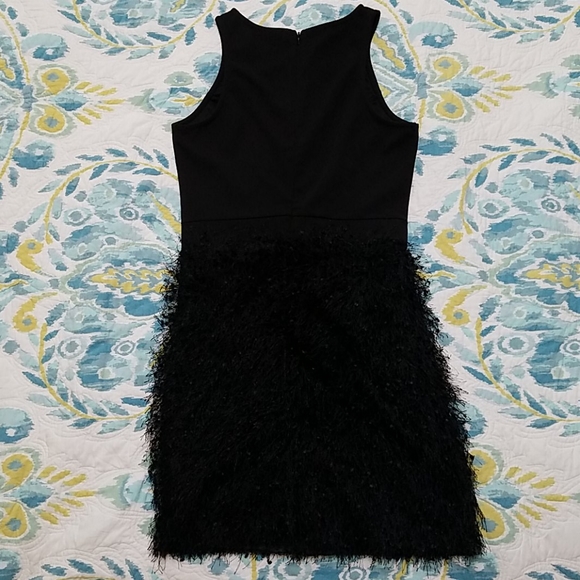 Mini black dress with a fringe bottom - Picture 5 of 5